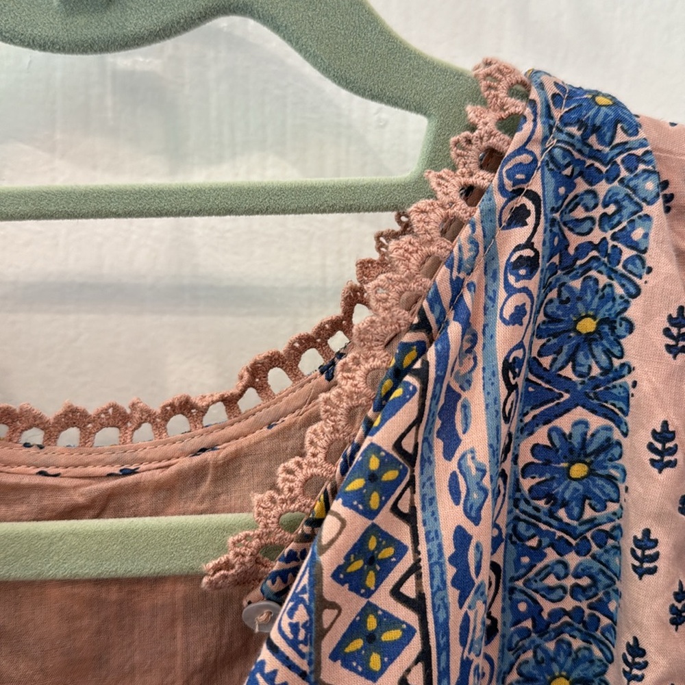 Brand new Anthropologie Embroidered Pattern Peach Mini Dress - Picture 13 of 13